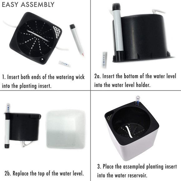 NWT VERTIGREEN Self Watering Planters for Indoor Plants - Set of 4 (Blue) - Picture 4 of 7